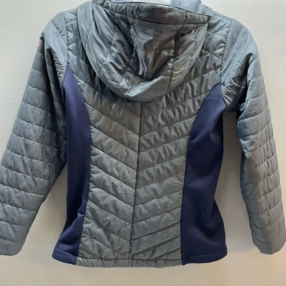 Columbia Young Girl Youth size Medium Grey Blue Puffer Jacket